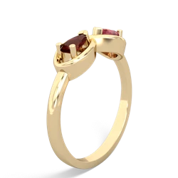 Garnet Infinity 14K Yellow Gold ring R5050