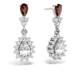 matching earrings - Halo Pear Dangle