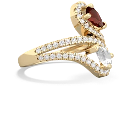 Garnet Diamond Dazzler 14K Yellow Gold ring R3000