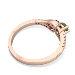 Jade Infinity Pave Two Stone 14K Rose Gold ring R5285