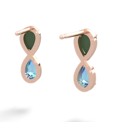 Jade Infinity 14K Rose Gold earrings E5050