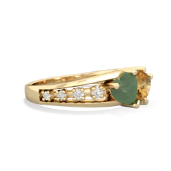 Jade Heart To Heart 14K Yellow Gold ring R3342
