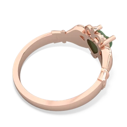 Jade Claddagh 14K Rose Gold ring R2370