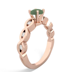 Jade Infinity 5Mm Round Engagement 14K Rose Gold ring R26315RD