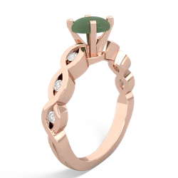 Jade Infinity 6Mm Round Engagement 14K Rose Gold ring R26316RD