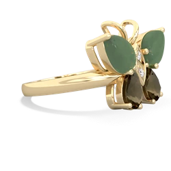 Jade Butterfly 14K Yellow Gold ring R2215