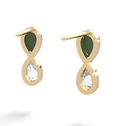 Jade Infinity 14K Yellow Gold earrings E5050