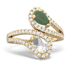Jade Diamond Dazzler 14K Yellow Gold ring R3000
