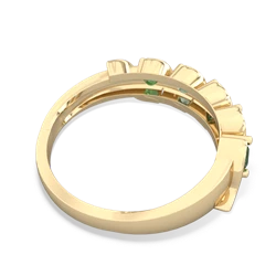 Lab Emerald Anniversary Band 14K Yellow Gold ring R2089