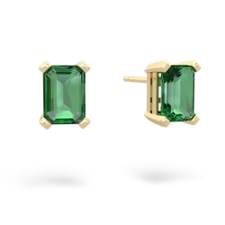 matching earrings - 7x5mm Emerald-Cut Stud