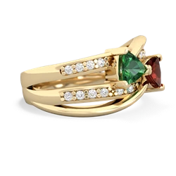 Lab Emerald Bowtie 14K Yellow Gold ring R2360