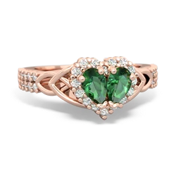 matching engagment rings - Celtic Knot Two Hearts as One