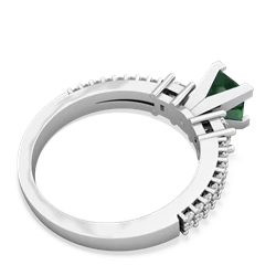 Lab Emerald Classic 5Mm Square Engagement 14K White Gold ring R26435SQ