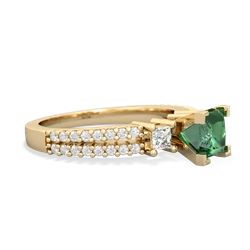 Lab Emerald Classic 5Mm Square Engagement 14K Yellow Gold ring R26435SQ
