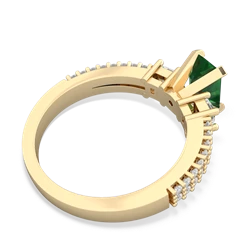 Lab Emerald Classic 7X5mm Emerald-Cut Engagement 14K Yellow Gold ring R26437EM