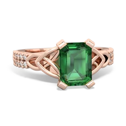 similar item - Celtic Knot 8x6 Emerald-Cut Engagement