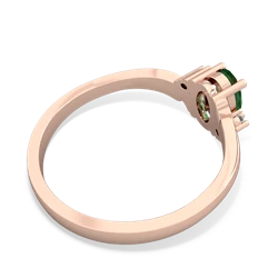 Lab Emerald Elegant Swirl 14K Rose Gold ring R2173