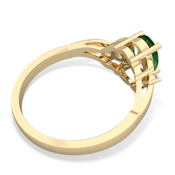 Lab Emerald Swirls 14K Yellow Gold ring R2347