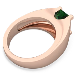Lab Emerald Men's 14K Rose Gold ring R1836