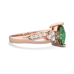 Lab Emerald Royal Marquise 14K Rose Gold ring R2343
