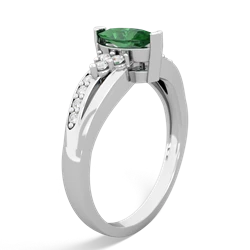 Lab Emerald Royal Marquise 14K White Gold ring R2343