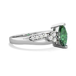 Lab Emerald Royal Marquise 14K White Gold ring R2343