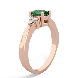 Lab Emerald Simply Elegant 14K Rose Gold ring R2113