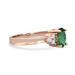 Lab Emerald Simply Elegant 14K Rose Gold ring R2113