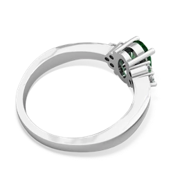 Lab Emerald Simply Elegant 14K White Gold ring R2113