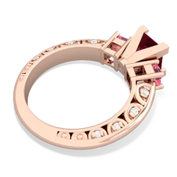 Lab Ruby Eternal Embrace Engagement 14K Rose Gold ring C2001