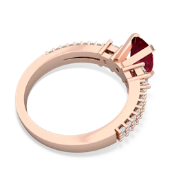 Lab Ruby Classic 8X6mm Oval Engagement 14K Rose Gold ring R26438VL