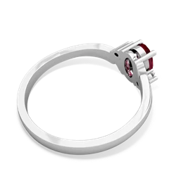 Lab Ruby Elegant Swirl 14K White Gold ring R2173