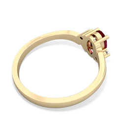 Lab Ruby Elegant Swirl 14K Yellow Gold ring R2173