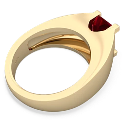 Lab Ruby Men's 14K Yellow Gold ring R1836
