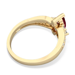 Lab Ruby Royal Marquise 14K Yellow Gold ring R2343