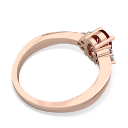 Lab Ruby Simply Elegant 14K Rose Gold ring R2113