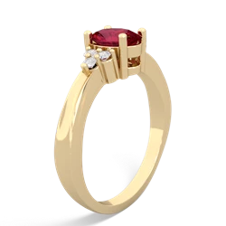 Lab Ruby Simply Elegant 14K Yellow Gold ring R2113