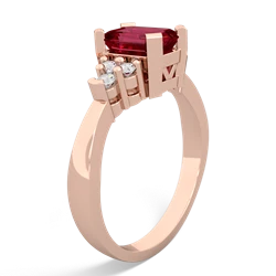 Lab Ruby Timeless Classic 14K Rose Gold ring R2591