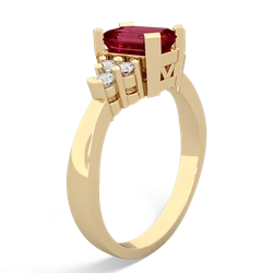 Lab Ruby Timeless Classic 14K Yellow Gold ring R2591