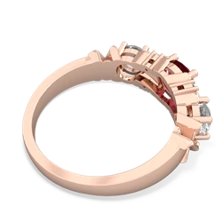 Lab Ruby Hugs And Kisses 14K Rose Gold ring R5016