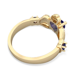 Onyx Claddagh Keepsake 14K Yellow Gold ring R5245