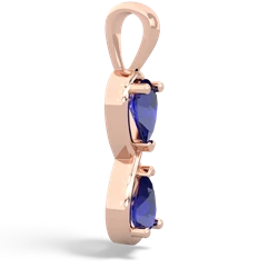 Lab Sapphire Infinity 14K Rose Gold pendant P5050