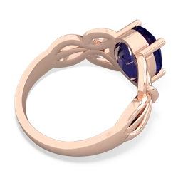 Lab Sapphire Celtic Knot Cocktail 14K Rose Gold ring R2377