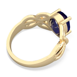 Lab Sapphire Celtic Knot Cocktail 14K Yellow Gold ring R2377