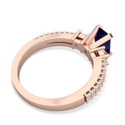 Lab Sapphire Classic 7X5mm Emerald-Cut Engagement 14K Rose Gold ring R26437EM