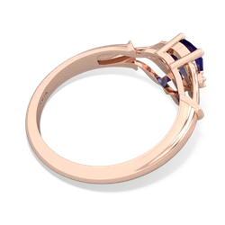 Lab Sapphire Precious Pear 14K Rose Gold ring R0826