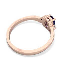 Lab Sapphire Elegant Swirl 14K Rose Gold ring R2173