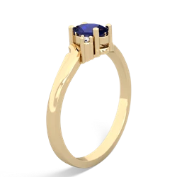 Lab Sapphire Elegant Swirl 14K Yellow Gold ring R2173