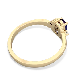 Lab Sapphire Elegant Swirl 14K Yellow Gold ring R2173