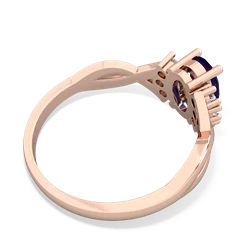 Lab Sapphire Victorian Twist 14K Rose Gold ring R2497